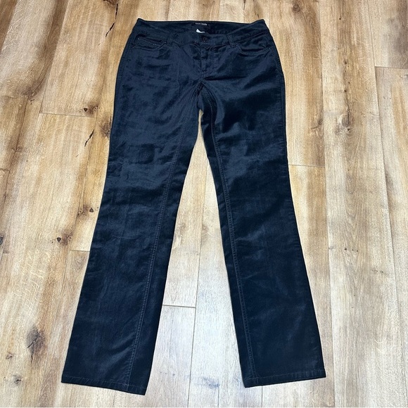 NWT WHBM Black Velvet Slim Ankle Pants Size 4S - Picture 3 of 14